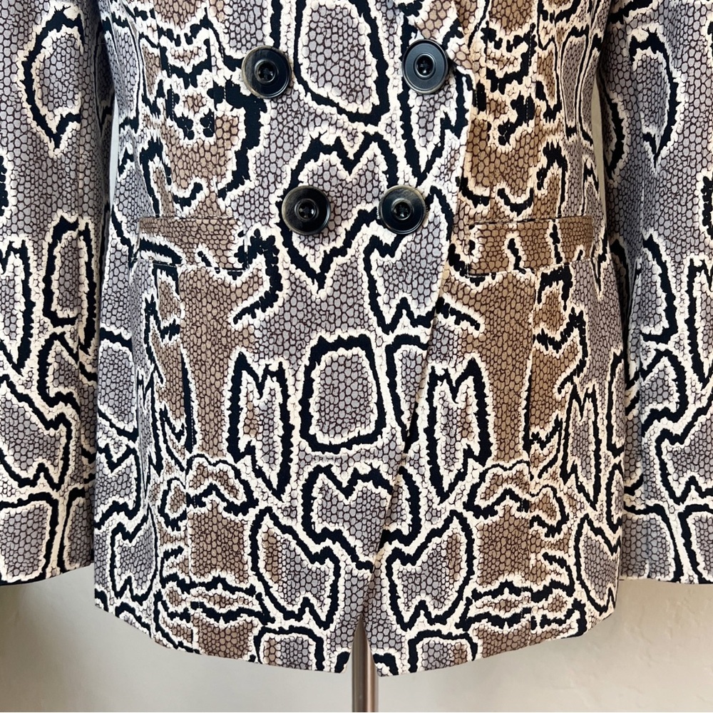 Cabi Python Double Breasted Stretch Blazer Jacket… - image 5